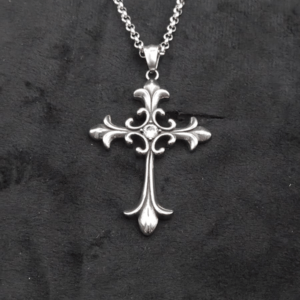 Iso fleur-de-lis risti kaulakoru